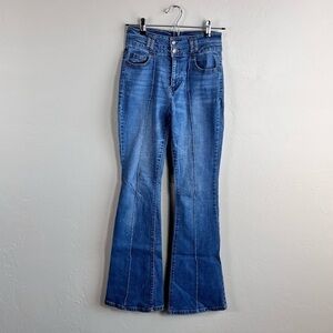 High Waist Bootcut Flare Blue Denim Blue Spice Jeans